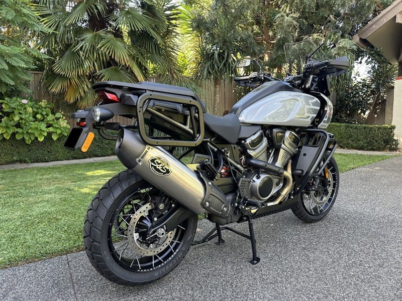 Adventure motorcycle with rugged design and advanced features for scenic rides.