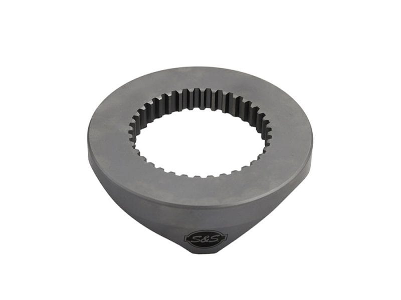 Heavy-duty motorcycle clutch hub bearing spacer, durable alloy, perfect for Revelry custom bikes.