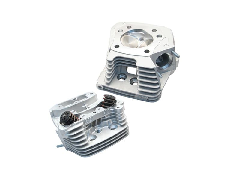 Super Stock Cylinder Head Kit - Silver. Fits Big Twin 1986-1999 Aluminium motorcycle engine cylinder head and barrel for Revelry Motorcycles.