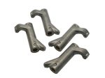 Forged motorcycle handlebar risers for custom bikes and upgrades, durable steel construction.
