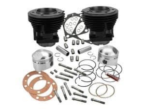 High-performance motorcycle engine pistons and cylinders kit for Revelry Motorcycles.
