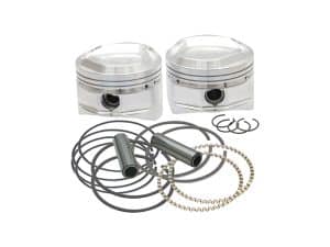 Piston and connecting rod set for motorcycle engine rebuilds.