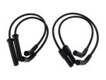 Heavy-duty black motorcycle spark plug wires for Revelry Motorcycles, durability and high performance.
