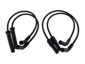 Heavy-duty black motorcycle spark plug wires for Revelry Motorcycles, durability and high performance.