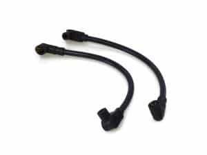 Ignition coil lead wires for motorcycle engine parts.