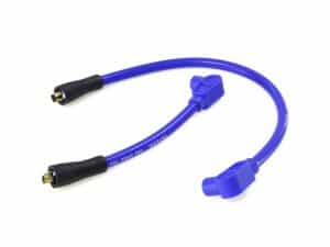 Blue motorcycle spark plug lead for Harley Davidson bikes and performance motorcycles.