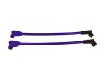 Silicone spark plug leads for motorcycles, vibrant purple colour, for enhanced electrical performance.