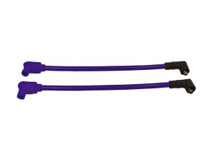 Silicone spark plug leads for motorcycles, vibrant purple colour, for enhanced electrical performance.
