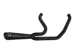 Exhaust pipe for motorcycles, black aftermarket Harley Davidson, Riley, custom pipes for street bikes.
