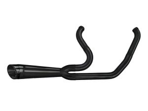 Exhaust pipe for motorcycles, black aftermarket Harley Davidson, Riley, custom pipes for street bikes.