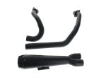 Aluminium motorcycle exhaust system with black finish for Revelry Motorcycles bikes.