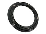 High-quality black motorcycle steering stem ring for Revelry Motorcycles styling.
