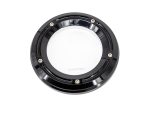 High-quality motorcycle clutch cover, black anodised finish, for Yamaha bikes, durable and reliable.