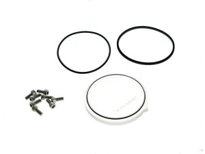 O-ring and lens assembly kit for motorcycle speedometers and gauges.