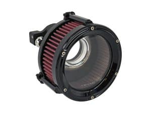 High-performance motorcycle air filter for Revelry Motorcycles, enhancing engine airflow and power.