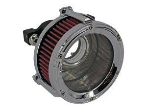 High-performance motorcycle air filter for Revelry Motorcycles, enhancing engine efficiency and power.