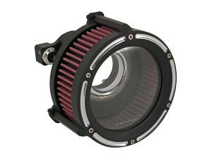 High-performance motorcycle air filter for Revelry Motorcycles, enhancing engine efficiency and airflow.