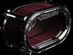 High-performance motorcycle air filter; enhances engine airflow and power.