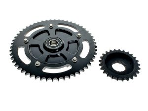 High-performance motorcycle sprockets and chain component set for Revelry Motorcycles enthusiasts.