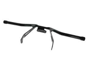 Lightweight motorcycle handlebar with ergonomic design for Revelry Motorcycles.