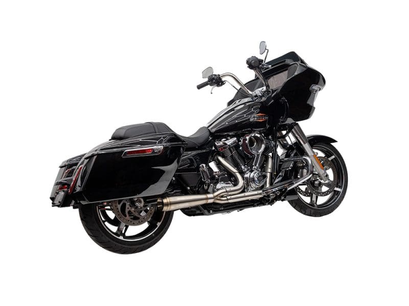 Vast black touring motorcycle with custom Harley-Davidson engine, saddle bags, and advanced touring features.