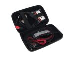 Rechargeable motorcycle diagnostic tool kit in a compact carrying case.