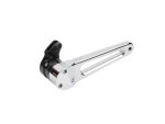 High-quality motorcycle rear spool stand, chrome finish, durable bike maintenance accessory.