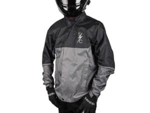 Waterproof motorcycle jacket with Thrasher gloves for riding adventures.