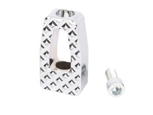 Aluminium motorcycle footrest cleat with bolt for Revelry Motorcycles.