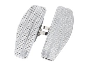 Aluminium motorcycle footpegs for enhanced riding comfort and style.