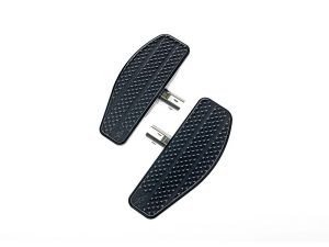 Black motorcycle footpegs for Revelry Motorcycles, durable and stylish.