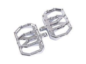 Aluminium motorcycle foot pegs for Revelry Motorcycles, durable and stylish aftermarket accessories.