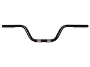 Black motorcycle handlebar for Revelry Motorcycles custom builds and upgrades.