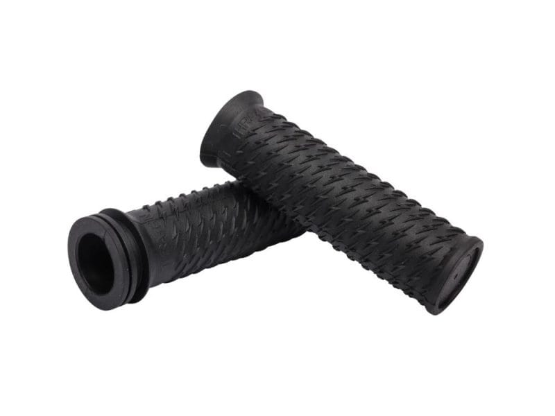 Rubber motorcycle handlebar grips for Revelry Motorcycles, durable and comfortable.