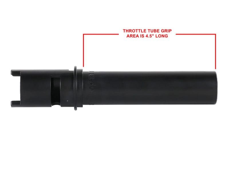 High-performance motorcycle throttle tube with grip, designed for Revelry Motorcycles enthusiasts.