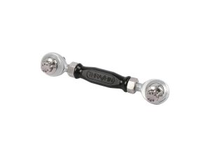 High-performance motorcycle steering damper for Revelry Motorcycles, enhanced stability and control.