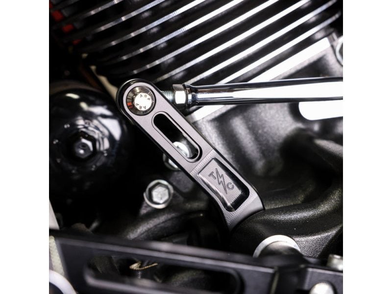 High-performance motorcycle part by Revelry Motorcycles, showcasing precision engineering for enhanced riding experience.