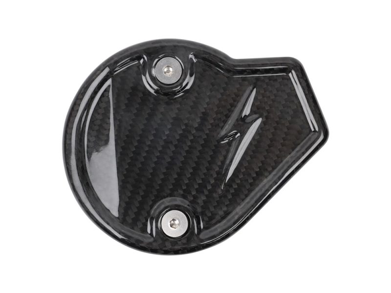 Lightweight carbon fibre motorcycle fuel cap by Revelry Motorcycles.
