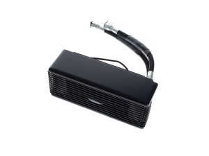 High-performance motorcycle radiator fan for Revelry Motorcycles.