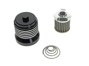 High-performance motorcycle oil filter and spring kit for Revelry Motorcycles Australia.