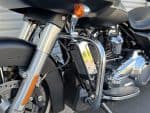 Stunning black motorcycle with chrome accents, ideal for motorcycle enthusiasts in Australia.