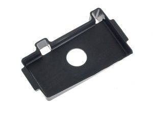 Black motorcycle battery holder for Revelry Motorcycles in Australia.