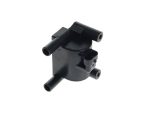 Black motorcycle ignition coil for Revelry Motorcycles, high-performance bike parts Australian made.