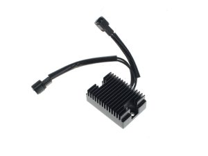 Aluminium motorcycle regulator rectifier with heat sink for Revelry Motorcycles.