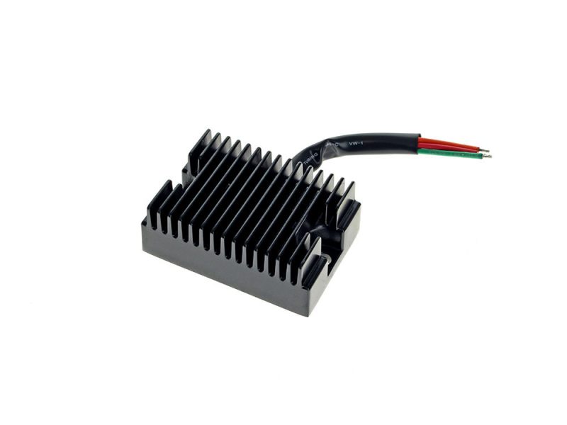 Regulator - Black. Fits Big Twin 1965-1969 & Sportster 1965-1977 Aluminium motorcycle rectifier regulator for Revelry Motorcycles, high-performance OEM replacement.
