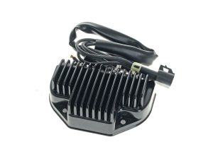 Motorcycle voltage regulator rectifier for Revelry Motorcycles, high-performance electrical component.