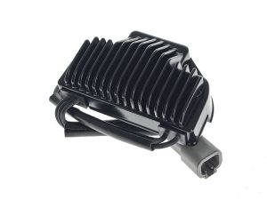 High-performance motorcycle LED headlight with heat sink for Revelry Motorcycles Australia.