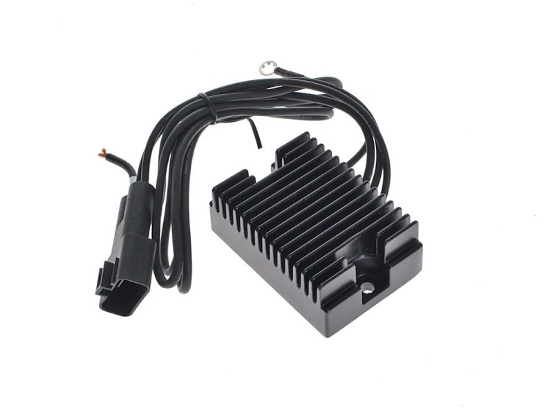 Aluminium motorcycle voltage regulator rectifier for Revelry Motorcycles, durable and reliable.