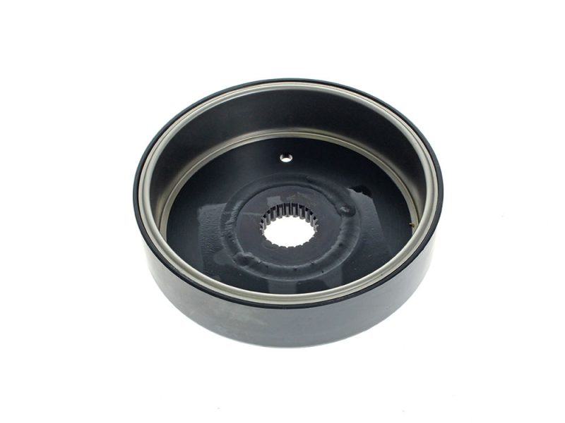 50 Amp Alternator Rotor with Compensator Spring Cup. Fits Softail 2007-2011 High-quality motorcycle rear pulley for Revelry Motorcycles. Suitable for custom, cruiser, and cafe racer bikes.