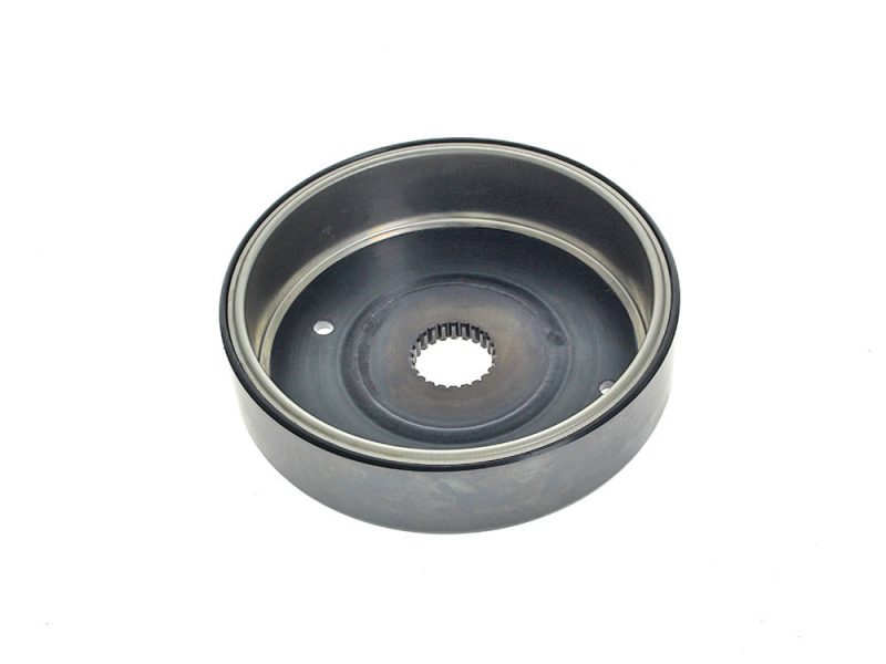 High-performance motorcycle tensioner pulley for Revelry Motorcycles.